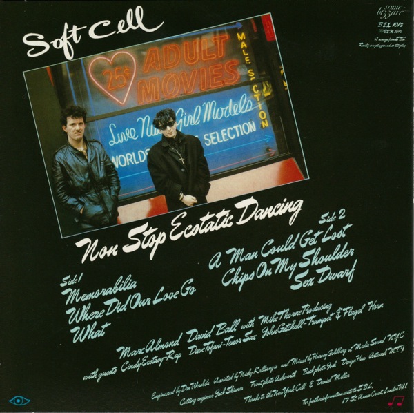 second sleeve back, Soft Cell - Non-Stop Erotic Cabaret + 19